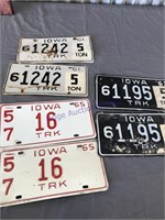 1960's- 3 sets of license plates