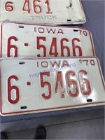 1970's licence plates