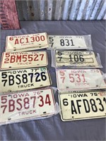 1970's  pairsof license plates