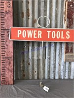 Power tools - card board sign in stand