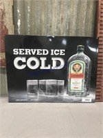Jagermeister Served Ice Cold tin sign