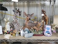 B17- ASSORTED ANIMAL STATUES AND FIGURINES