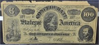 1864 100 DOLLAR CONFERERATE STATE AMERICAN