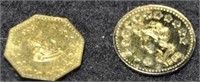 2 GOLD LOOKING COINS