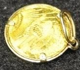 STANDING LIBERTY GOLD COIN CHARM