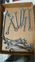Flat of various wrenches