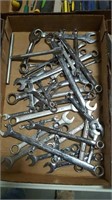 Flat of wrenches.