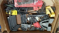Large assortment of Allen wrenches.