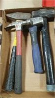 Flat of various hammers.