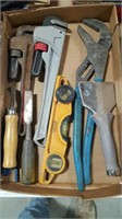 Flat of tools incl. Pipe wrenches