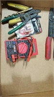 Flat of various tools wire strippers