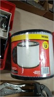 Dry filter for shop vac