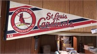 St Louis Cardinals Pennant hanging in Basement