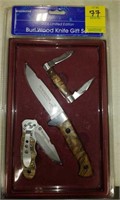 WINCHESTER Burl wood knife set