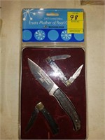 Winchester ersatz mother of pearl knife set