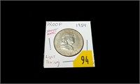 1954 Franklin half dollar, Proof