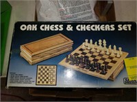 Giant checkers game, Chess /check set with oak