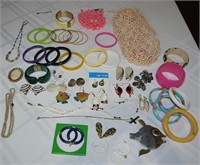 Costume Jewelry - Assorted plastic & metal