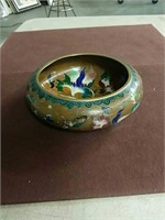 Small Chinese oval cloisonne Bowl /6 by 2 inch