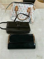 Bundle of 3 designer handbags Dooney & Bourke Etc