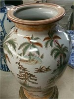 Oriental pottery vase