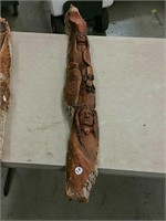 Signed native wood carving