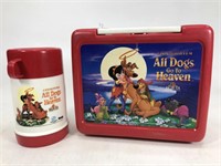Vintage All Dogs Go To Heaven lunchbox & thermos