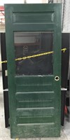 Green painted vintage wood door