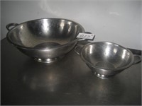Lot of 2 Stainless Mixing Bowls
