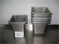 Lot of 6 Stainless Foood Containers