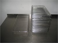 Lot of 15 Stainless Trays Serv or Cook