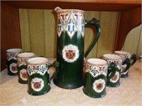 Leisy Brewing Co Peoria IL - Tankard & 6 Mugs