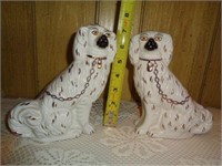 Pair of Staffordshire Spaniels - Stamped