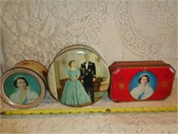3 Queen Elizabeth Coronation Tins