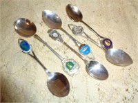 6 Sterling Collector Spoons - 59 Grams Total