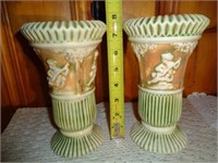 2 Roseville Donatello Vases