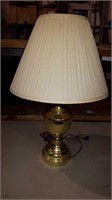 26" BRASS TABLE LAMP WITH SHADE