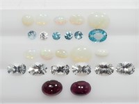 $800. Garn Topaz Zirc Opal Gemstones