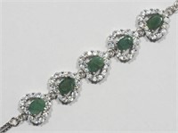 $500. SS Emerald Bracelet