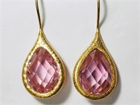$200. SS Pink CZ Earrings