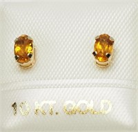 $100. 10K Citrine Earrings