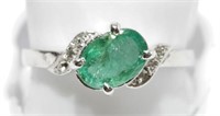 $1500. 10K Emerald Diamond Ring
