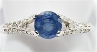 $2100. 14K Sapphire Diamond Ring