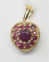 $825. SS Sapphire Ruby Pendant