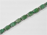 $1000. SS Emerald Bracelet