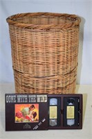 GONE WITH THE WIND SET & WICKER LAUNDRY BASKET !-D