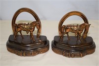 AWESOME COPPER HORSE BOOK ENDS ! A-1