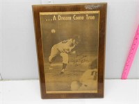 Signed by Gary Gentry, Mets Pitcher Wall Plaque