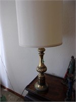 Large Brass lamp with shade