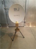 Potable satellite dish with tripod